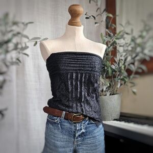 The Limited Black Lace Strapless Tank Tube Top Small